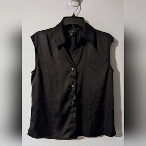 Banana Republic Factory Black Sleeveless Blouse